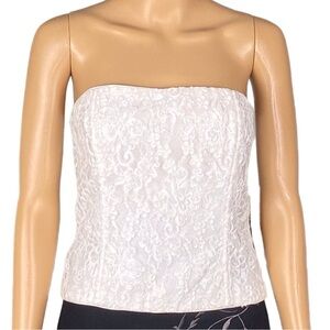 Scott McClintock Vintage Y2K New With Tags white lace sleeveless bustier Size 10